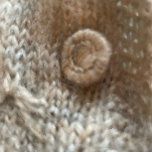 Vintage 90s wool blend hand knit large weave knit sweater vest, GUC, S - Picture 7 of 8